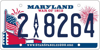 MD license plate 2AX8264