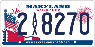 MD license plate 2AX8270