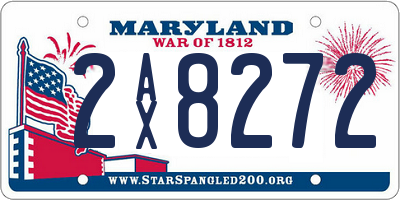 MD license plate 2AX8272