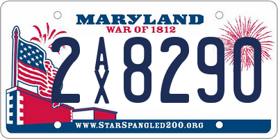 MD license plate 2AX8290