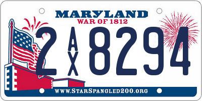 MD license plate 2AX8294