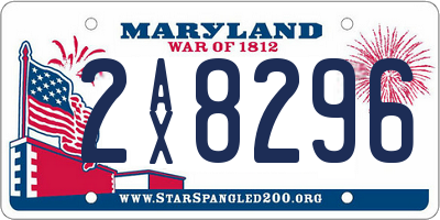MD license plate 2AX8296