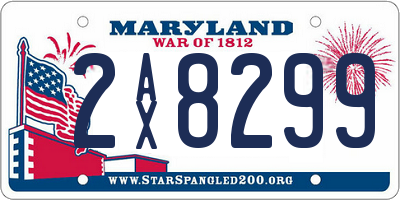 MD license plate 2AX8299