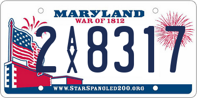 MD license plate 2AX8317