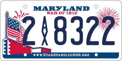 MD license plate 2AX8322