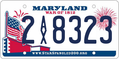 MD license plate 2AX8323