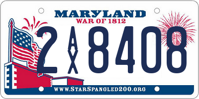 MD license plate 2AX8408