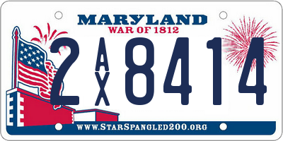 MD license plate 2AX8414
