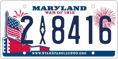 MD license plate 2AX8416