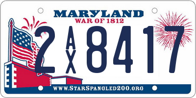 MD license plate 2AX8417