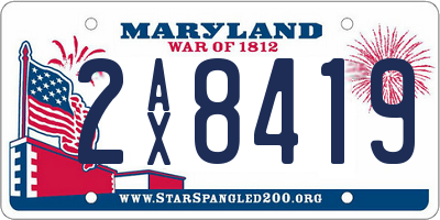 MD license plate 2AX8419