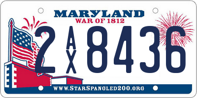 MD license plate 2AX8436