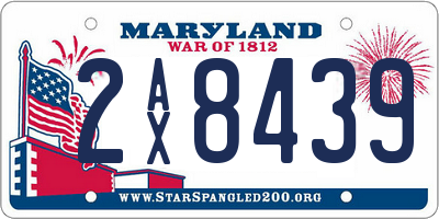 MD license plate 2AX8439