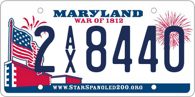 MD license plate 2AX8440