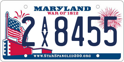 MD license plate 2AX8455