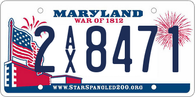 MD license plate 2AX8471