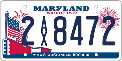 MD license plate 2AX8472