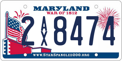 MD license plate 2AX8474