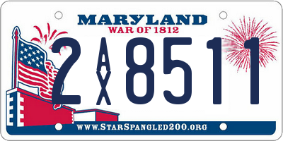 MD license plate 2AX8511