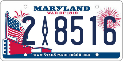 MD license plate 2AX8516
