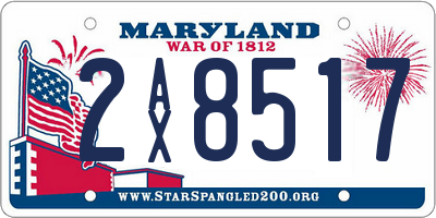 MD license plate 2AX8517
