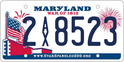 MD license plate 2AX8523