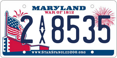 MD license plate 2AX8535