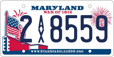 MD license plate 2AX8559