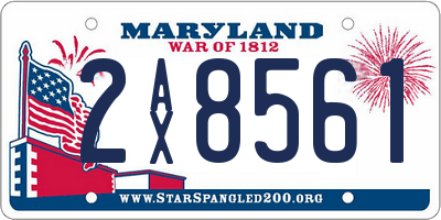 MD license plate 2AX8561