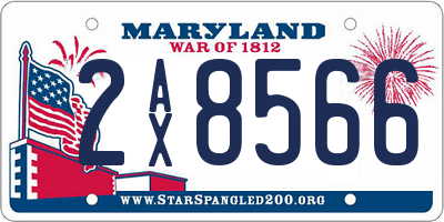 MD license plate 2AX8566