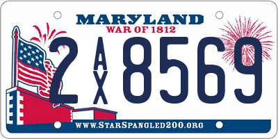 MD license plate 2AX8569