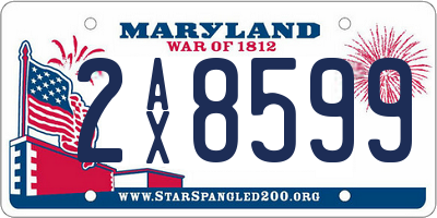 MD license plate 2AX8599