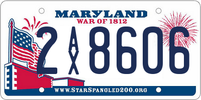 MD license plate 2AX8606
