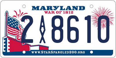 MD license plate 2AX8610