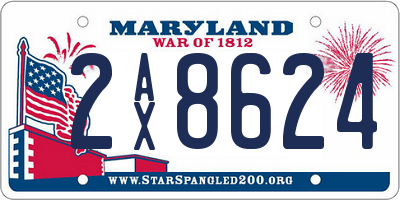 MD license plate 2AX8624