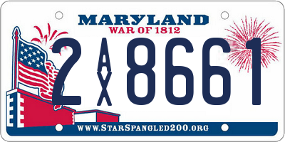 MD license plate 2AX8661