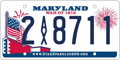 MD license plate 2AX8711