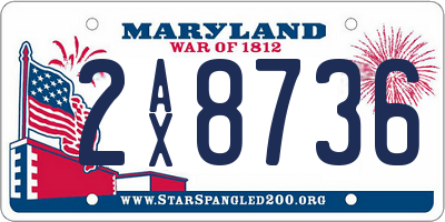 MD license plate 2AX8736