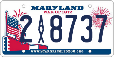 MD license plate 2AX8737