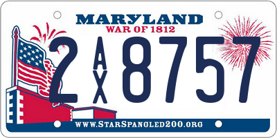 MD license plate 2AX8757