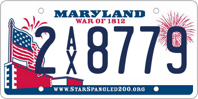 MD license plate 2AX8779