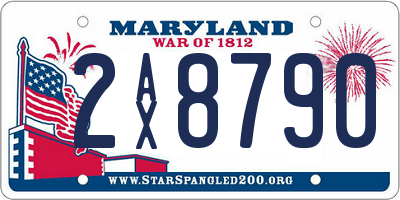 MD license plate 2AX8790