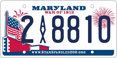 MD license plate 2AX8810