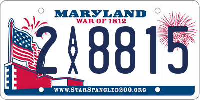 MD license plate 2AX8815
