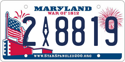 MD license plate 2AX8819