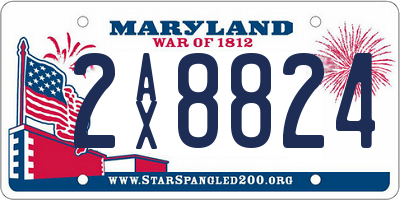 MD license plate 2AX8824
