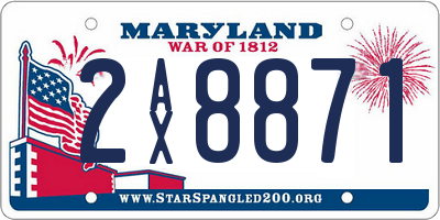 MD license plate 2AX8871