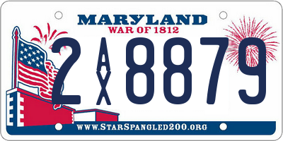 MD license plate 2AX8879