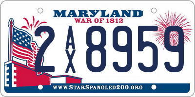 MD license plate 2AX8959