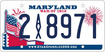 MD license plate 2AX8971